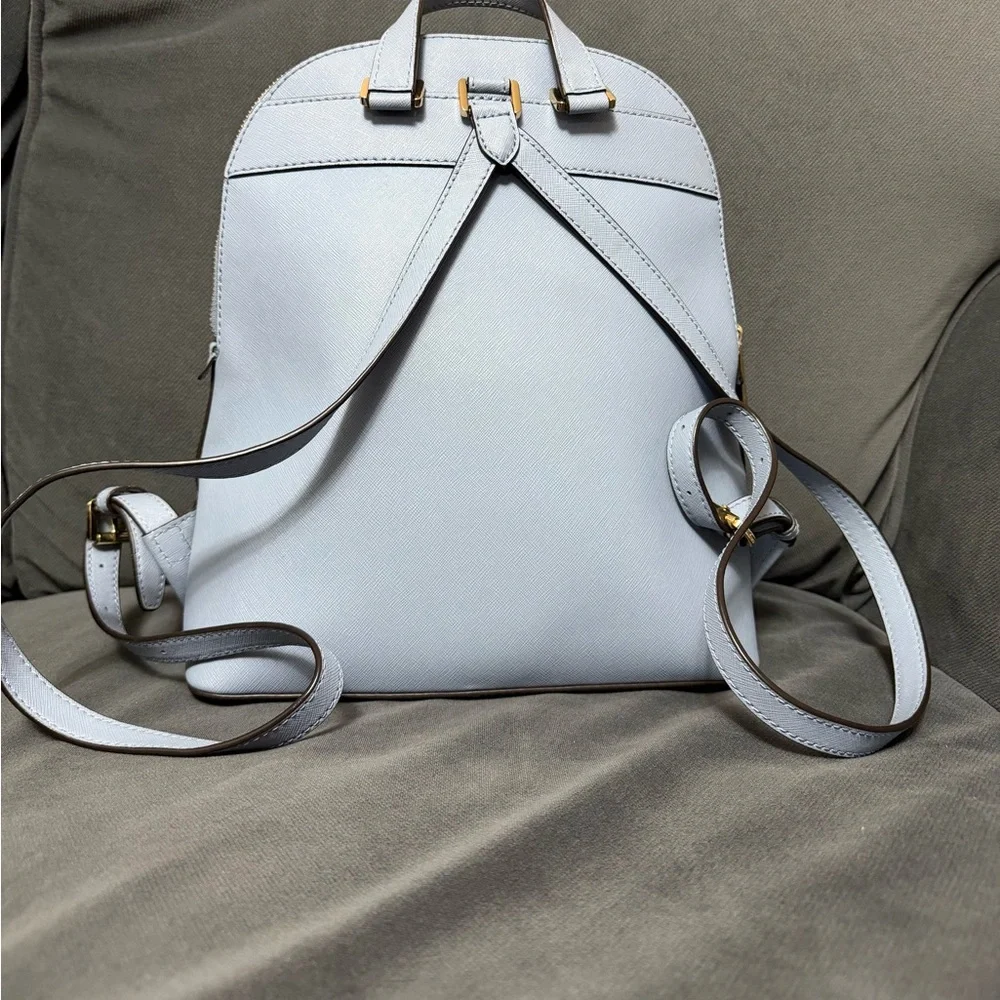 Michael Kors White Leather Mini Backpack with Gold Hardware - Picture 2 of 3